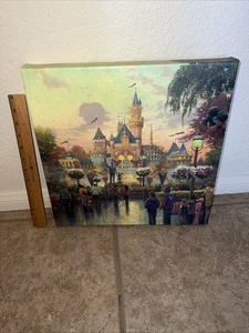 Thomas Kinkade "Disneyland 50th Anniversary" Leinwand 14" x 14" Neu Authentisch Zertifikat - Bild 1 von 3