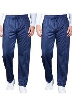 Twinpack Of Tracksuit Pants Jogging Bottoms With Elastic Waist - Picture 1 of 11