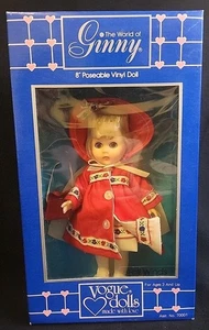 Vintage 1984 Vogue Puppen 8" Ginny Puppe #70001 Herbst Wind roter Mantel neu im Karton - Bild 1 von 11