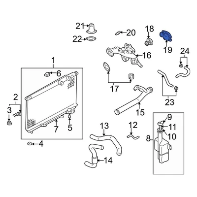 For Kia Optima 2001-2006 Kia 2562037351 Lower Engine Coolant Thermostat Housing - Imagem 1 de 4