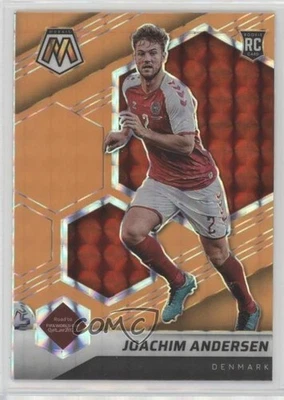 2021-22 Mosaic FIFA Road to World Cup Fluorescent Orange Prizm Joachim Andersen - Image 1 of 2