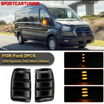 2XFor Ford Transit 150 250 350 350HD E-Transit светодиодное боковое зеркало указатель поворота - Изображение 1 из 4