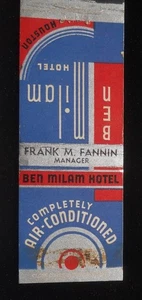 1940s Completely Air-Conditioned Ben Milam Hotel Frank M. Fannin Houston TX MB - Picture 1 of 2