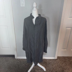 Como Vintage graues Hemdblusenkleid klein langarm - Bild 1 von 6