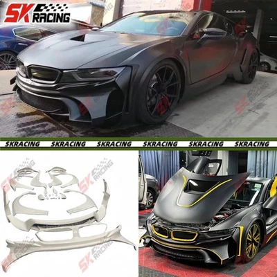 Kits de carrocería acampanada para guardabarros delantero + trasero para BMW i8 cupé 14-20 FRP sin pintar Foto 1 de 4