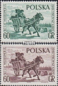 Polen 1266-1267 (kompl.Ausg.) postfrisch 1961 Tag der Briefmarke 1961 EUR 0,8 - Bild 1 von 1