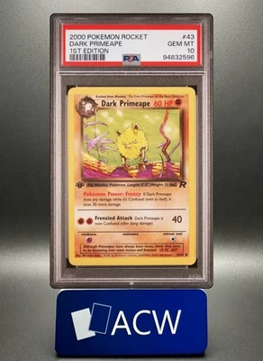 Dark Primeape - 2000 Team Rocket 🔥 1ST EDITION PSA 10 🔥Gem Vintage Pokemon R62 - Image 1 of 3
