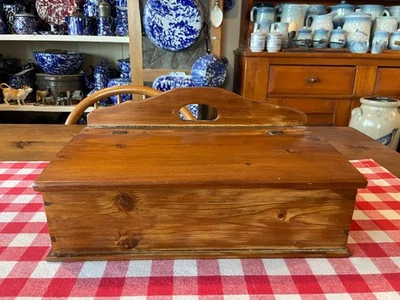 Antique Primitive Pine Lift Top Box - Image 1 of 4