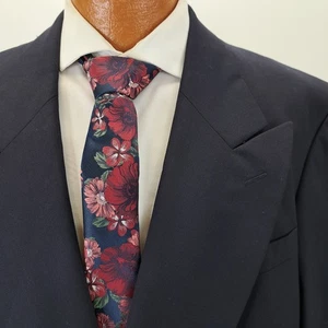 Yves Saint Laurent Mens Blazer 44R Blue Pure Wool Made in France Double Breasted - Picture 1 of 9