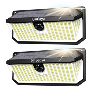 Solar Lights Outdoor Waterproof 466LEDs 4000lm & 3 Lighting Modes Motion Sens... - Picture 1 of 8