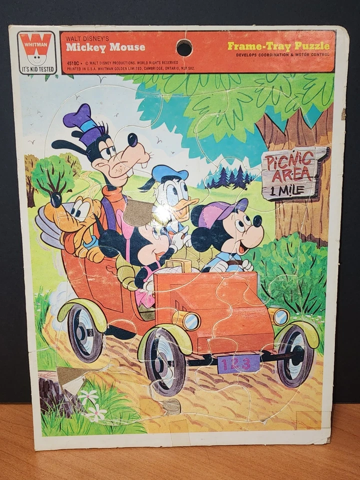 Rompecabezas Walt Disney Mickey Mouse marco-bandeja vintage Foto 1 de 1