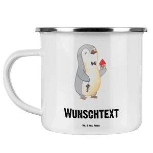Personalisierte Emaille Tasse Immobilienkaufmann Herz - tasse selbst gestalten - Bild 1 von 4