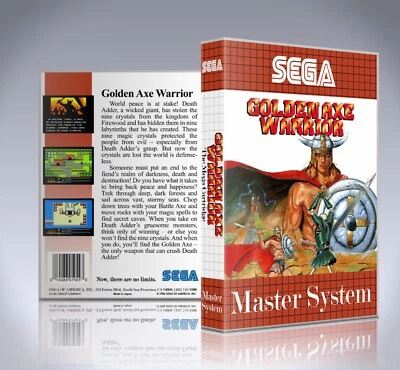 Sega Master System Case - NO GAME - Golden Axe Warrior - Image 1 of 3