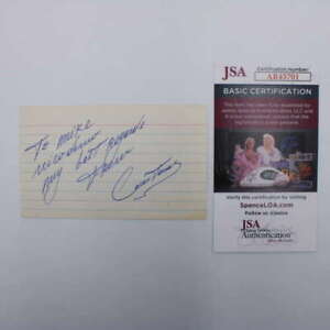 Cesar Tovar Signed 3x5 Index Card Minnesota Twins Autograph JSA COA D11475