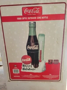 Vintage Coca Cola Christmas Happy Holidays Fiber Optic Outdoor Coke Bottle - Picture 1 of 7