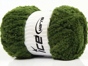 Jungle Green Panda Fuzzy Plush Yarn 67505 Ice Yarn 100 Gram 87 Yds Short Eyelash - Picture 1 of 5