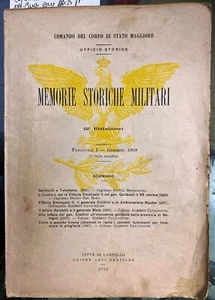 (Esercito-Militaria) MEMORIE STORICHE MILITARI -2 ED.- FASCICOLO I GENNAIO 1909 - Imagen 1 de 2