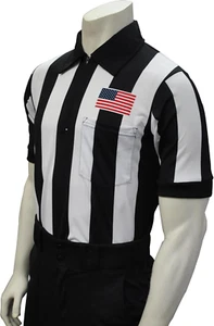 Smitty Men'S Short Sleeve Football Referee Shirt with 2 1/4 Inch Stripes & USA F - Picture 1 of 1