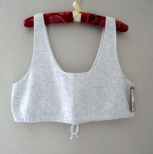 Skims  Kim K  2X  FLEECE Bralette Bra top - heather gray cozy soft  cotton NWT - Picture 1 of 5