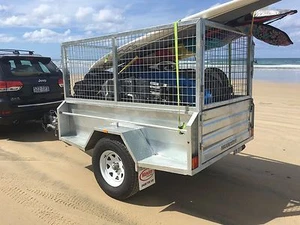 7x4 OFFROAD BRAKED HEAVY DUTY GALVANISED BOX TRAILER CAMPER 4X4 HEAVY DUTy - Picture 1 of 8
