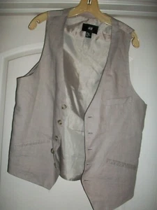 Gilet uomo H&M lino beige-TAN taglia 40R US- 50 euro-mai indossato - Foto 1 di 3