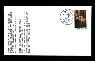 US FDC #1691//1694 /// 1694 LGS 1976 Red Oak GA Independence Unofficial - Image 1 of 2