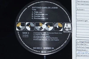 ANTONIO CARLOS JOBIM -Tide- LP 1988 A&M Archiv-Copy mint - Picture 1 of 1
