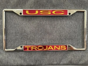 USC Trojans License Plate Genuine College Product 12'x8" with Genuine Sticker - Picture 1 of 16