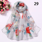 Women's Floral Printing Shawl Headscarf Summer Colorful Beach Bandana 160x50cm