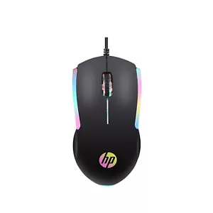 HP M160 USB Wired Gaming Optical Mouse with LED Backlight, 1000 DPI, Black, - Picture 1 of 6