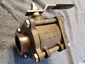 2" Manual 2-Way Ball Valve 316L Sanitary Stainless Steel PBM CF3M SIHLH5X-G USED - Picture 1 of 6