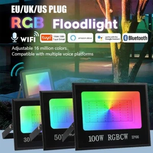 30-100W LED Fluter Strahler Smart RGB Flutlicht Bluetooth APP Außen Garten Licht - Bild 1 von 29