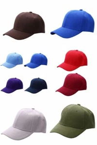 6x Damen Herren Uni Verstellbarer Riemen Unisex Baseball Cap Schirmmütze - Bild 1 von 3