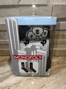 MONOPOLY Men's Crew Socks 3 Pairs Size 6-12 New - Picture 1 of 4