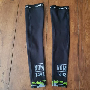 Craft Cycling EBC Arm Warmers Patron Sleeves Large L Black Green - Picture 1 of 8
