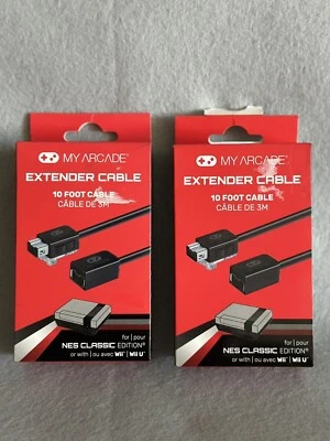 Lot 2 Pack Extender Cable 10 Ft Cable 4 NES Classic Edition/Wii/Wii U-NEW IN BOX - Image 1 of 4