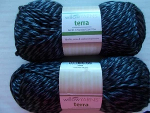 Willow Yarns Terra wool blend twist yarn, Soot , of 2 (122 yds ea) - Picture 1 of 2