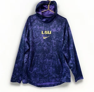Nike LSU Tigers, NCAA Hoodie Embroidered Mens XL Top Knit Dri-Fit Sweatshirt - Picture 1 of 7