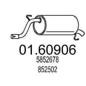 MTS 01.60906 Endschalldämpfer für OPEL Corsa D Schrägheck (S07) Auspuff - Bild 1 von 8