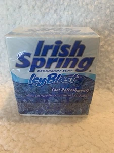 Irish Spring Deodorant Soap Icy Blast Three 4.5 oz bars NOS - Picture 1 of 1
