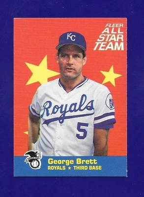 1986 Fleer George Brett * 全明星队插入* NRMT-MT — 第 1/2 张图片
