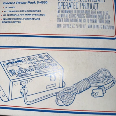 Transformador Lionel Train AC & DC paquete de energía eléctrica 5-4550 Foto 1 de 2