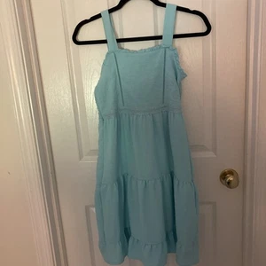 Derek Heart türkisfarbenes Sommerkleid Spitze Größe Large gebraucht, in einwandfreiem Zustand - Bild 1 von 9