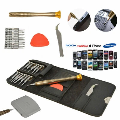 Mobile Phone 16 in 1 Repair Tool Kit Screwdriver Set iPhone iPod iPad Samsung UK - Image 1 of 2
