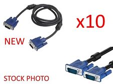 Lot of 10 NEW 6' VGA Monitor Display Cables Male/Male for LCD LED Desktop Laptop