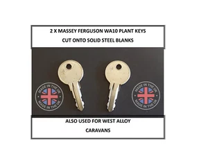 2 X WA10 RICAMBIO IMPIANTO MASSEY FERGUSON O CHIAVE CARAVAN LEGA OVEST - Foto 1 di 4