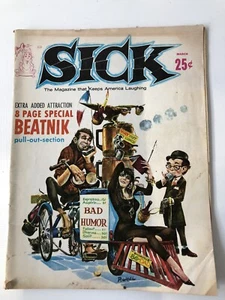 SICK Magazine #12 - Mar. 1962 "Beatnik Cover" Vintage MAD & Cracked Competitor! - Picture 1 of 10