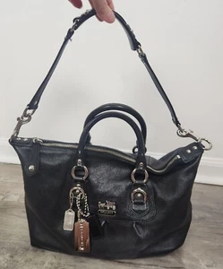Coach 12937 Vintage y2k Madison Sabrina Satchel Bag purse 2WAY Leather Black - Picture 1 of 7