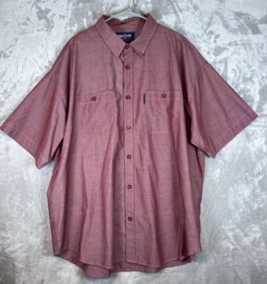 Ecko Unltd Co. Shirt Men's 3XL Red SS Button Up Casual Pockets Hip Hop 90's Club - Image 1 of 4