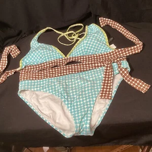 La Blanca Polka Dot Bikini Bottom Is 12 - Top 14  EUC - Picture 1 of 4